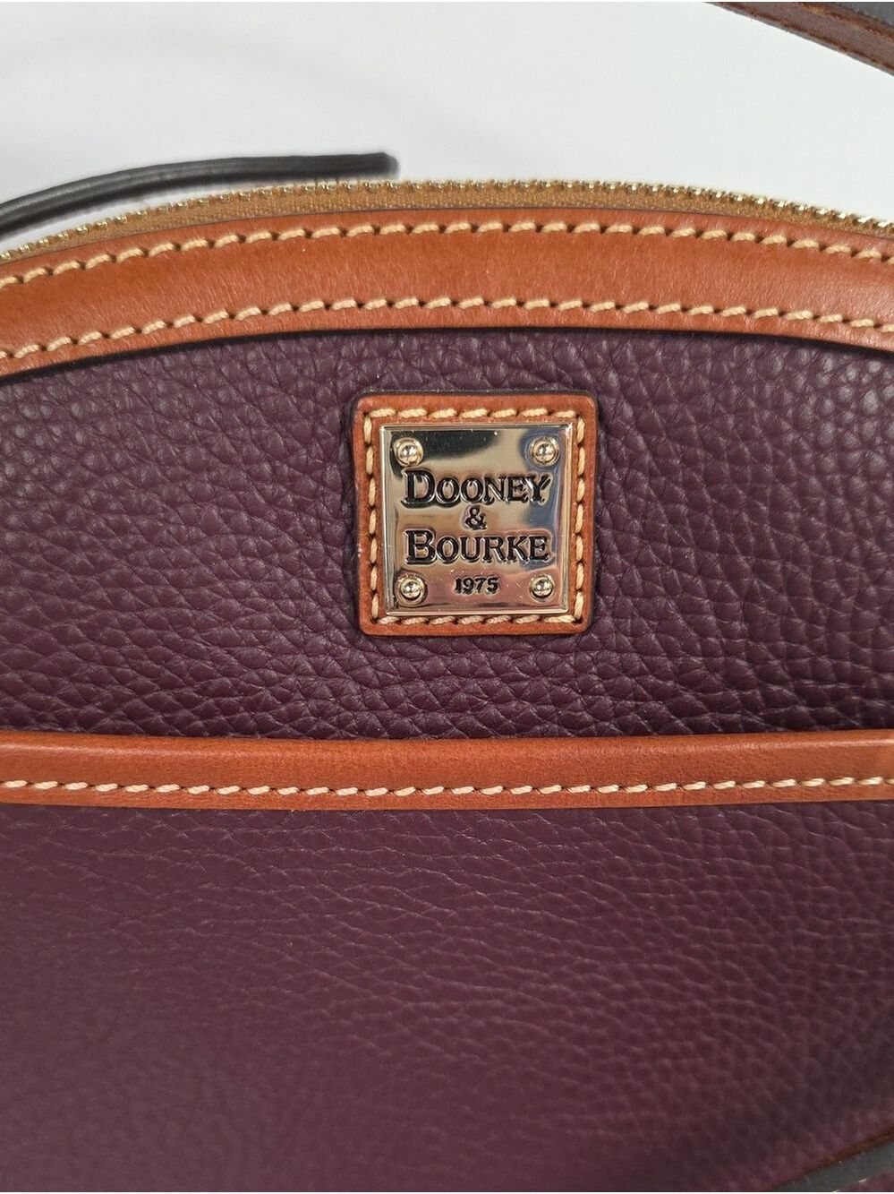 NWT Dooney & Bourke Bordeaux Pebble Grain Domed Leather Crossbody Bag - Picture 2 of 16